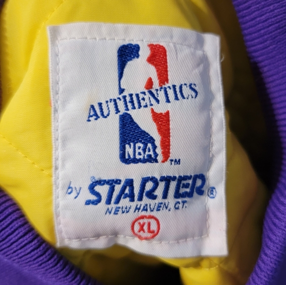 Vtg Utah Jazz Starter Satin NBA Jacket XL - Picture 4 of 4